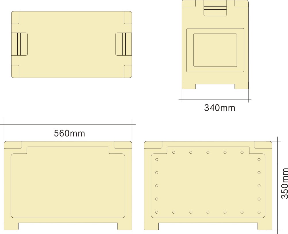 PHLTD Stage Lighting and Sound Equipment Stage Lighting Distribution Box Outer Box Size Drawing