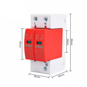 PHLTD surge protector primary power lightning arrester 2P40KA red size 90x50x36mm