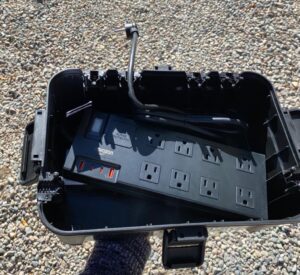 Waterproof Black Box for Securing and Safeguarding Outdoor Plug Outlets