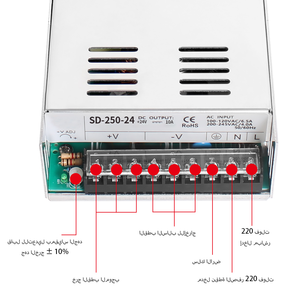 phltd SD سلسلة التبديل إمدادات الطاقة sd-250v مخطط الأسلاك-