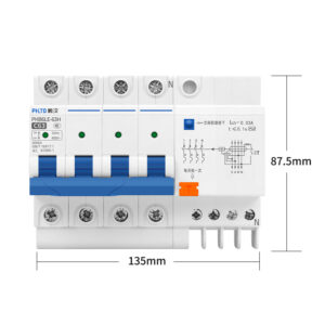 phltd المسار قواطع دوائر مصغرة 110V-120V المتاحة ، 4P + n63a البعد 135x87.5mm-