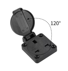 PHLTD IP54 British standard waterproof generator socket 13A three flat British waterproof socket 120 ° flip adjustable