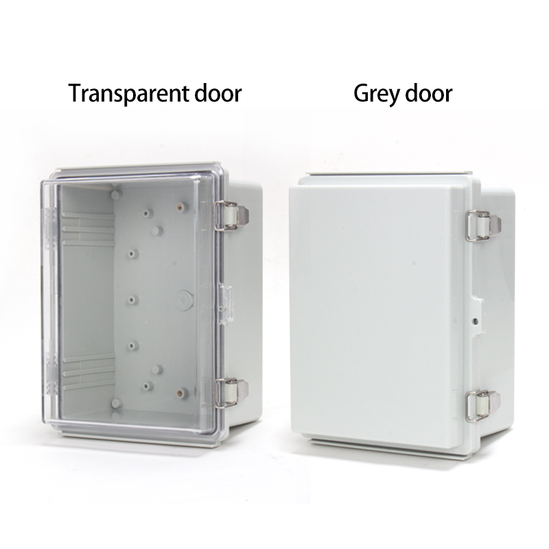 PHLTD hinge buckle waterproof box BG stainless steel buckle ABS plastic outdoor monitoring distribution box gray transparent optional