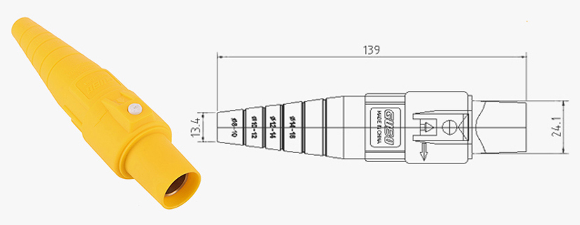 phltd 200a عالية الطاقة المهنية المرحلة الإضاءة والصوت rhino موصل كابل الأساسية واحدة كبيرة الحجم الحالي-