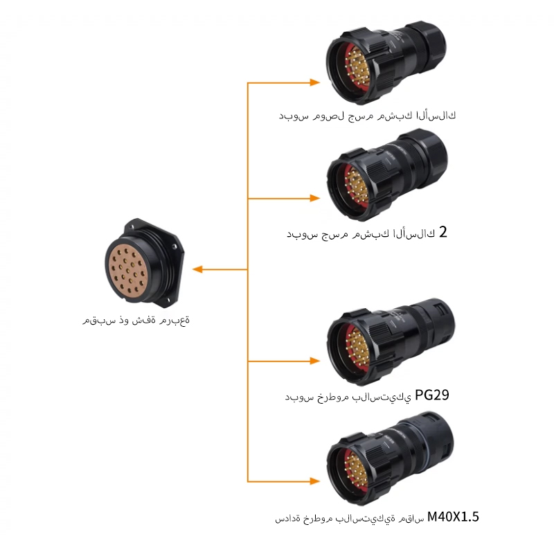 wl52k19z PHLTD مربع مأخذ شفة IP67 الخيوط الألومنيوم أنود الإسكان تكوين الجدول-